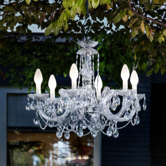 Crystal Glass Outdoor Chandelier