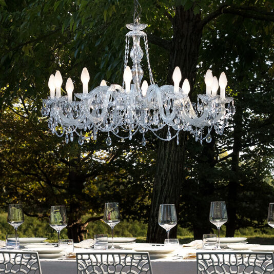 Outdoor Cut Crystal Chandelier