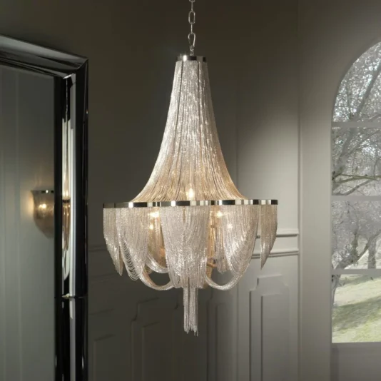 Empire Silver Chain Chandelier