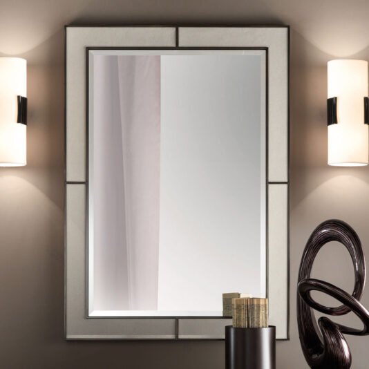 Italian Designer Leather Wall Mirror