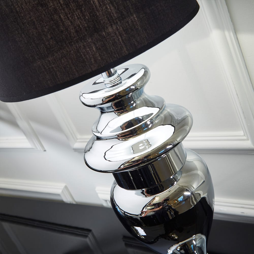 Modern Black and Silver Table Lamp