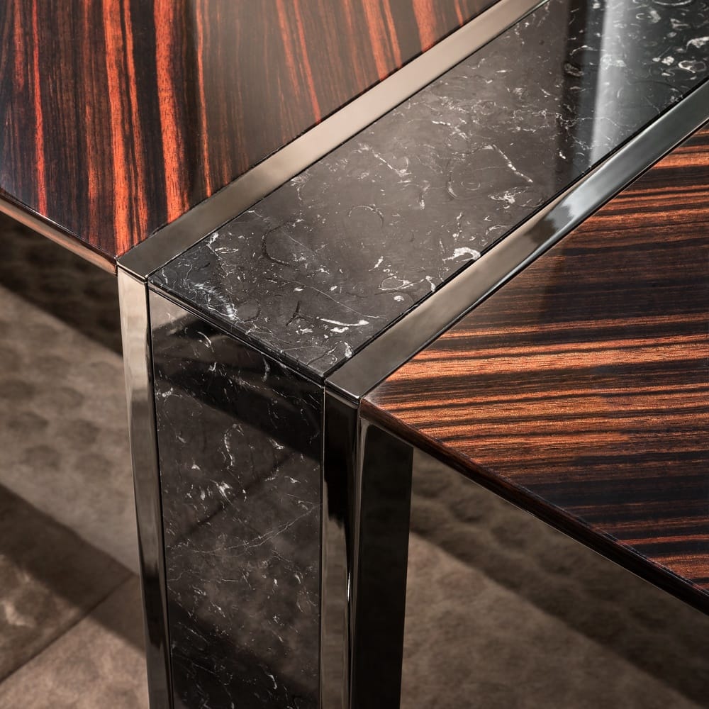 ebony desk with marble finish insert