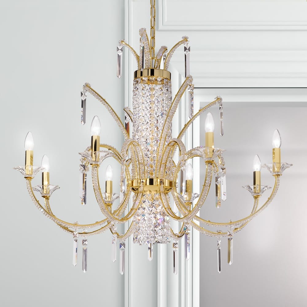 neoclassical crystal gold chandelier