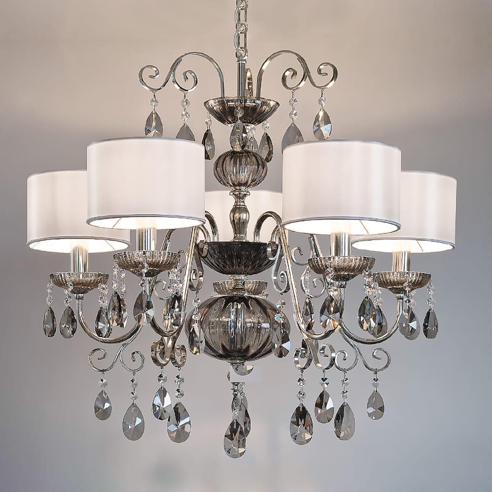 smoked glass flemish style chandelier