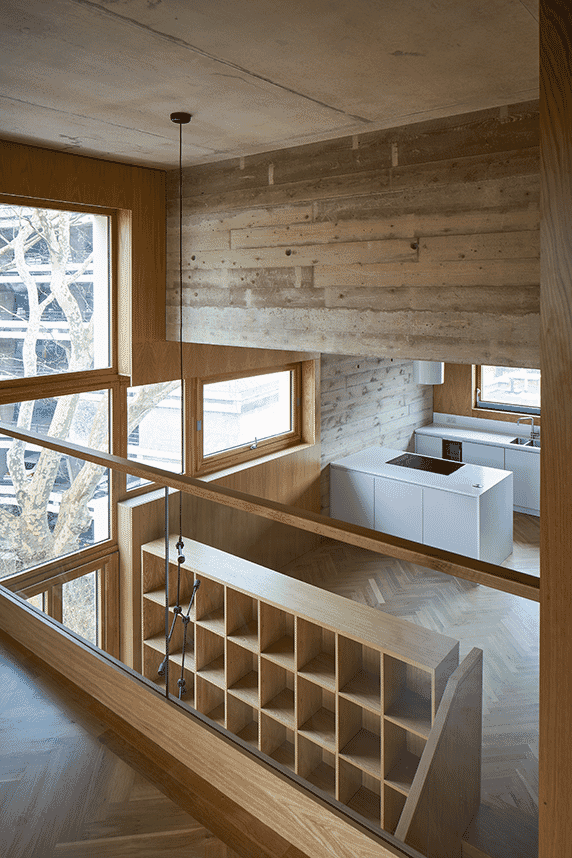 Weston Street interior looking down into kitchen area, RIBA Awards 2018