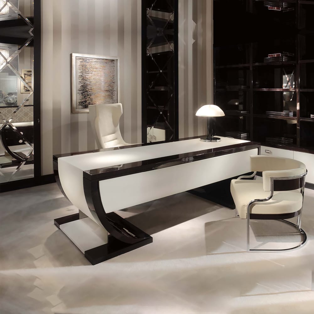 2018-Trends-black-white-curved-desk-art-deco