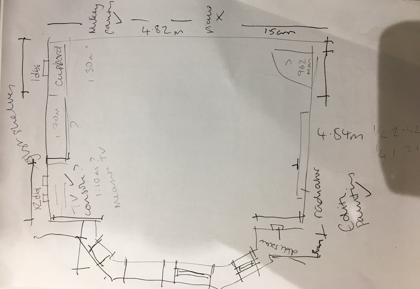 floor plan sketch, Alison Gibb