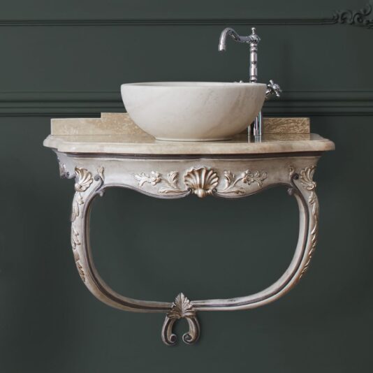 Classic Designer Italian Marble Bathroom Wall Mounted Basin