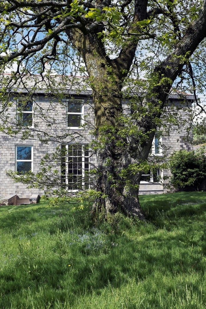 Coastal House Exterior Devon house clad in reclaimed slate RIBA Awards 2018