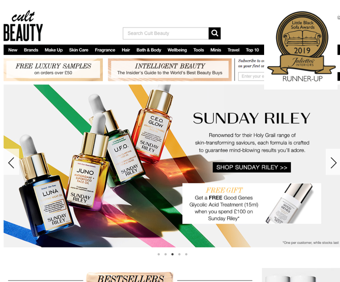 Blog Awards, Cult Beauty