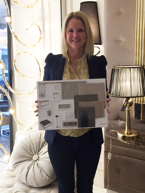 Interior Design Course, Sally Stickland with her master bedroom mood board