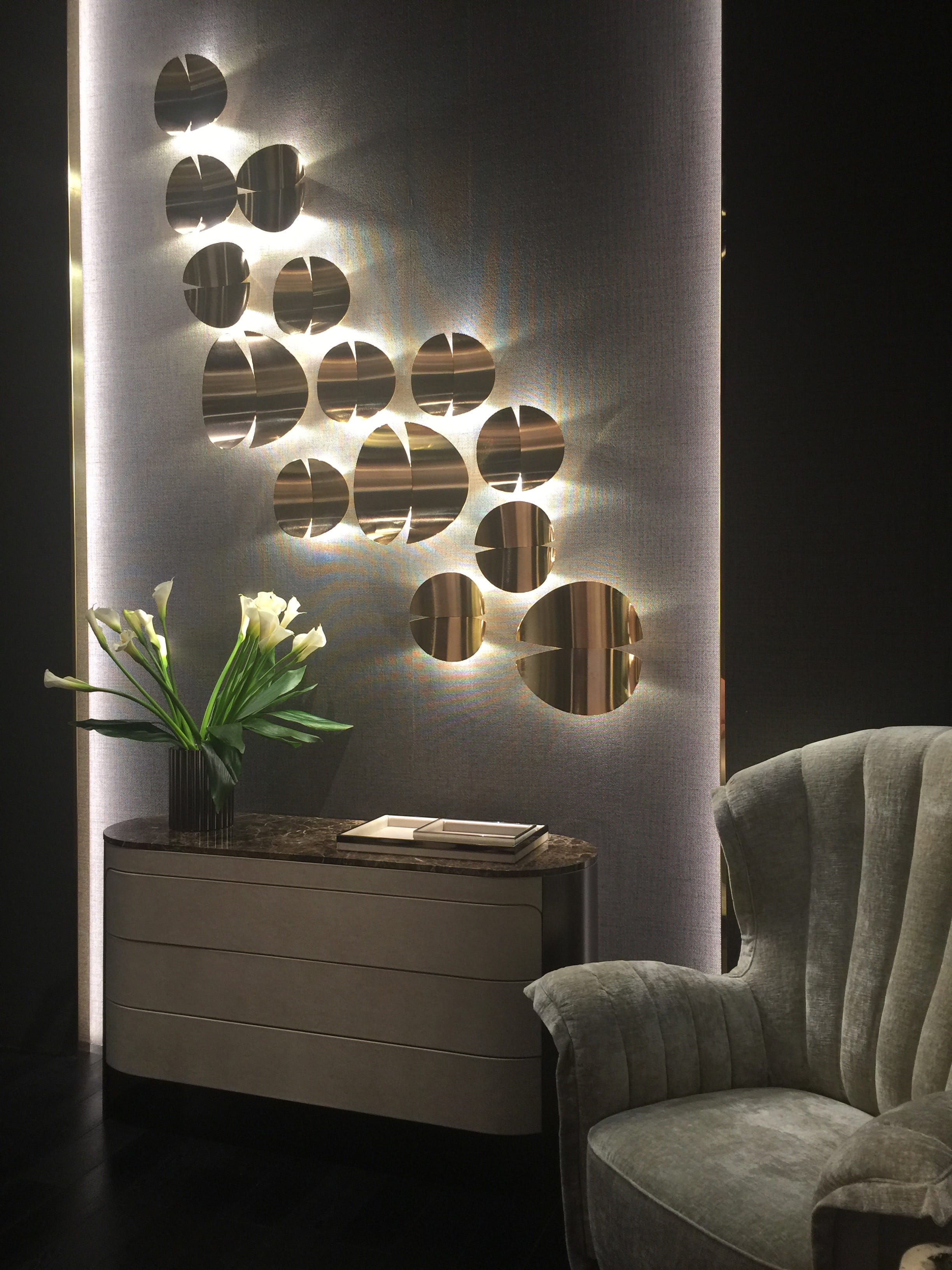 milan update wall light cascade installation