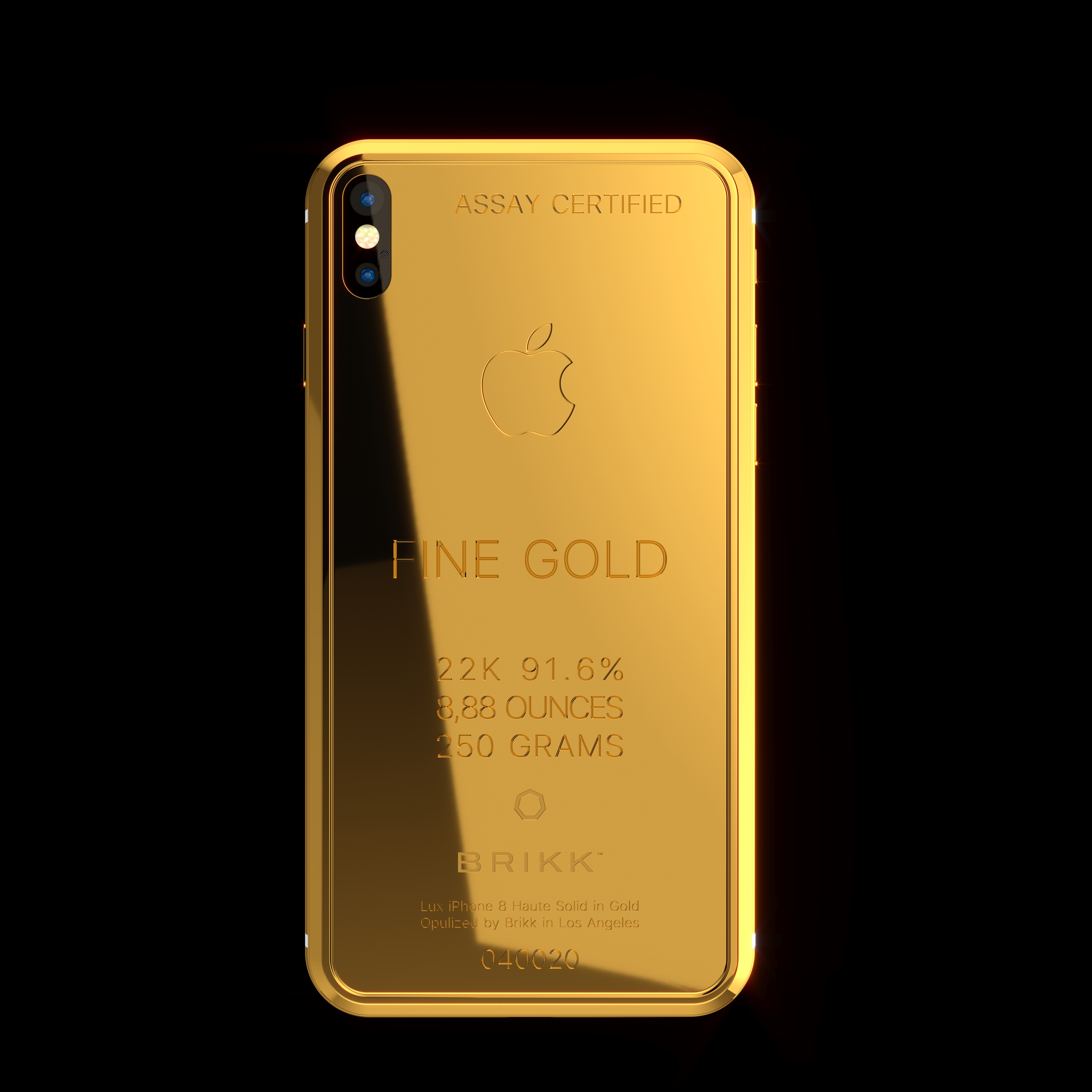 Gold Ingot iPhone X by Brikk, gifts for someone who has everything