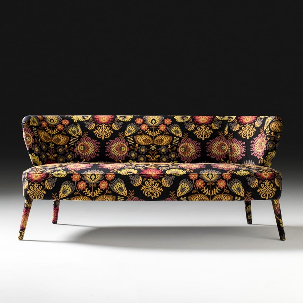 Italian Floral Velvet Fabric Day Sofa