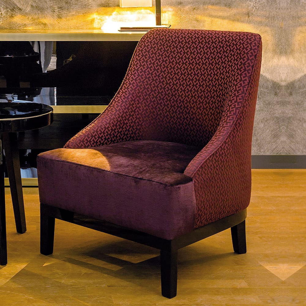 Modern Italian mixed fabric Upholstered Armchair