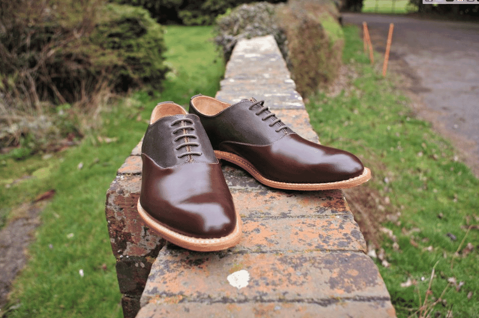 Percy Stride pair of chestnut brogues, men's handmade footwear, Salon Privé 2018