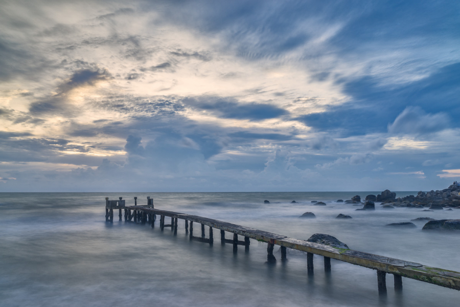 Vietnam, Phu Quoc island, pontoon stretching out to sea