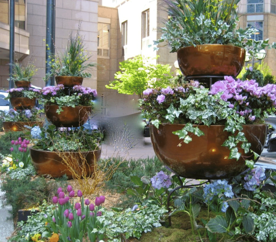 copper planters garden trends 2018