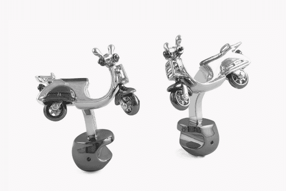 gift guide, vespa cufflinks