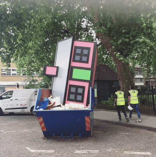 House in a skip Upgrade by Skip Gallery London Festival of Architecture 2018