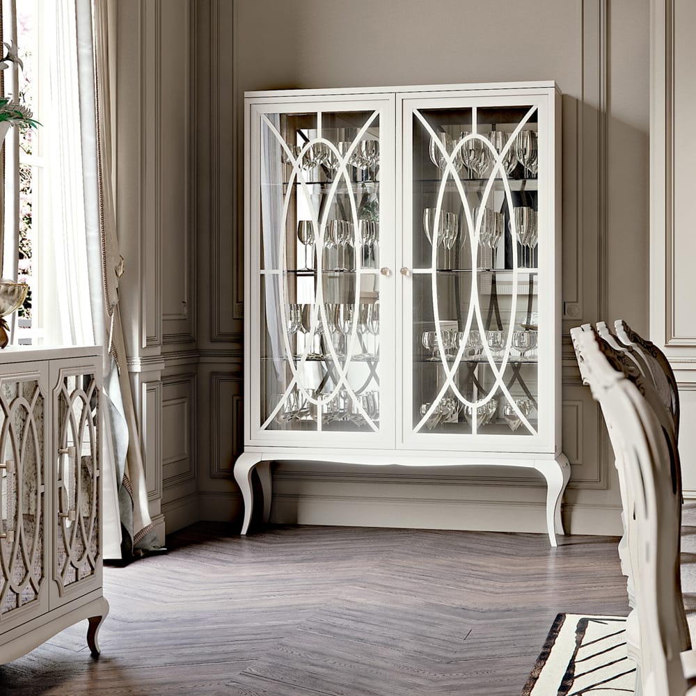 Stylish-Storage-High-End-Italian-White-Fretwork-Mirrored-Cabinet-2