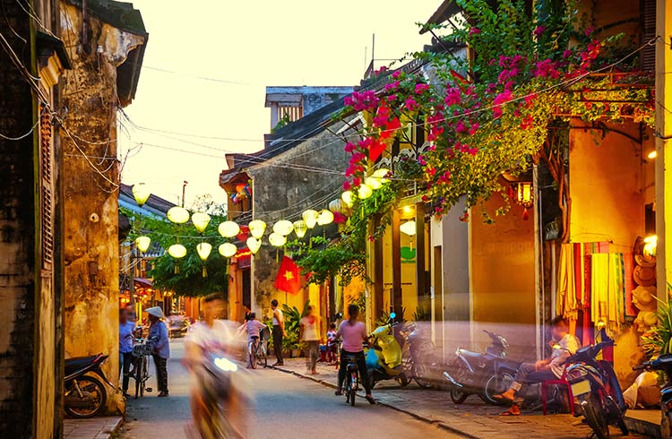 Vietnam, Hoi An street, evening