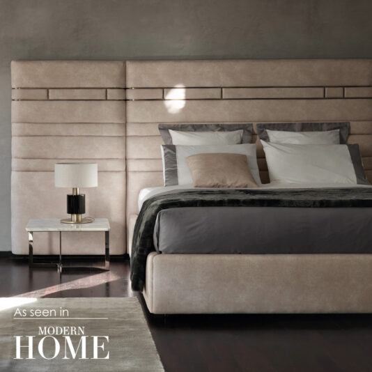 Luxury Designer Italian Bed With Wide Headboard