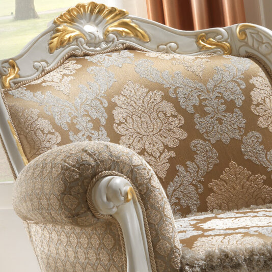 Italian Rococo Ivory and Gold Leaf Armchair Alluring Rococo Ivory and Gold Leaf Armchair