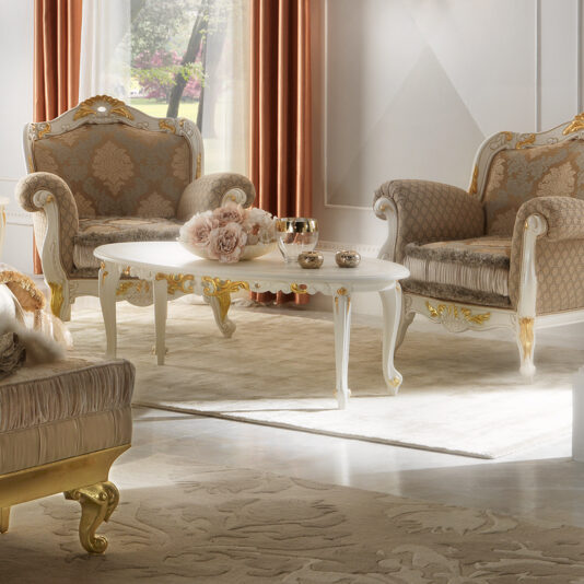 Italian Rococo Ivory and Gold Leaf Armchair Alluring Rococo Ivory and Gold Leaf Armchair