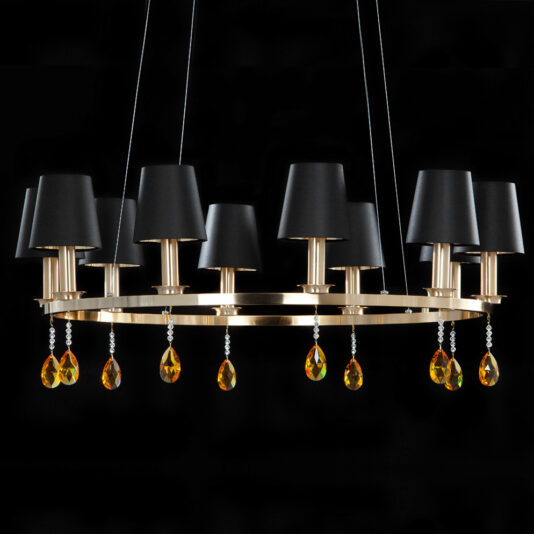 Modern Round Crystal Gold Chandelier