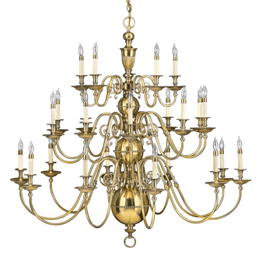 Classic Colonial Solid Brass Chandelier