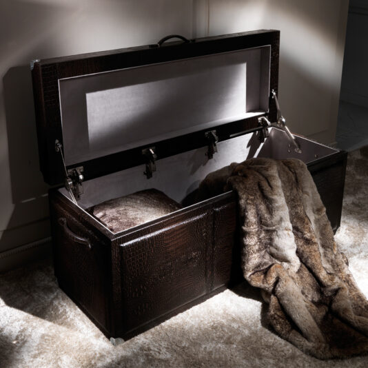 Luxury Italian Leather Storage Trunk