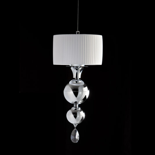 Small Modern Polished Chrome Pendant Light