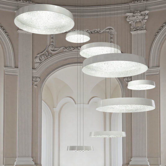 Contemporary Circular Crystal Chandelier