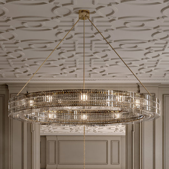 Contemporary Designer Round Crystal Chandelier