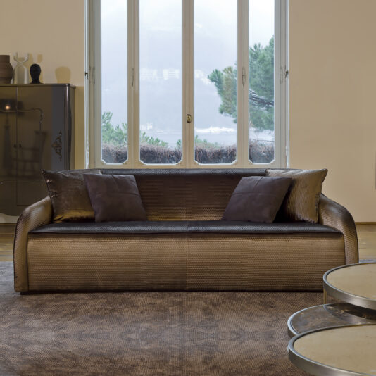 Contemporary Italian Chocolate Brown Sofa