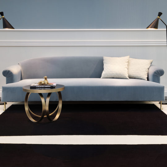 Contemporary Italian Designer Velvet Sofa