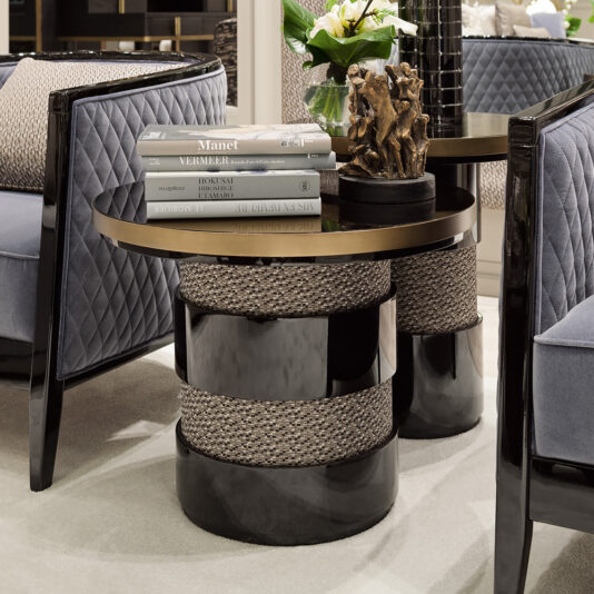 Contemporary Italian Designer Round Side Table