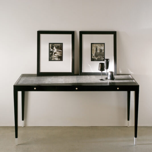 Contemporary Italian Leather Writing Desk