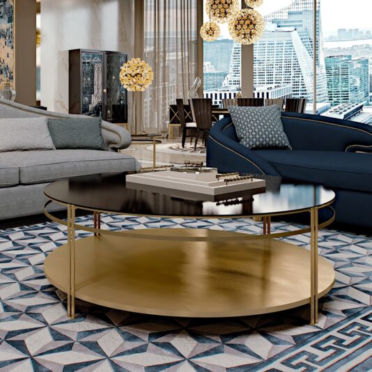 Contemporary Italian Round Coffee Table