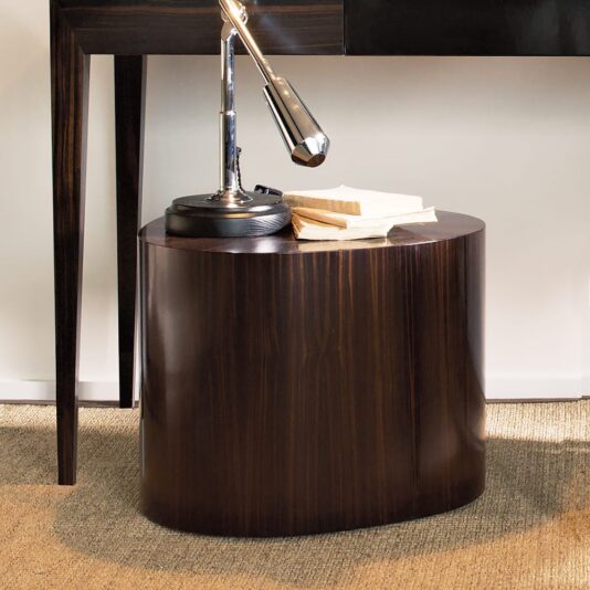 Contemporary Rectangular Macassar Veneer Side Table