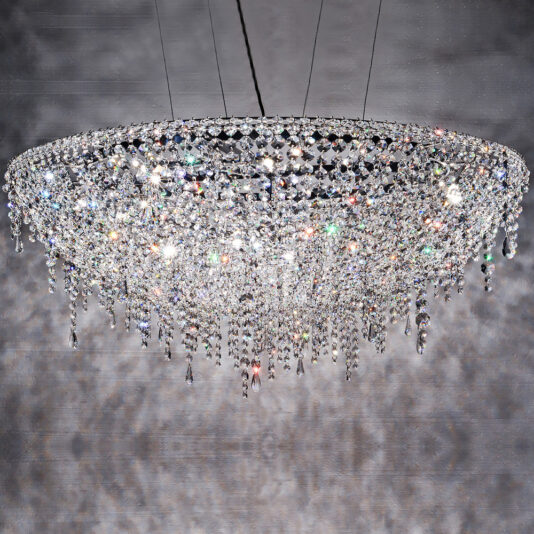 Contemporary Round Crystal Chandelier