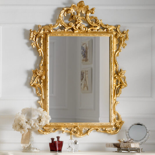 Reproduction Gold Leaf Rococo Wall Mirror