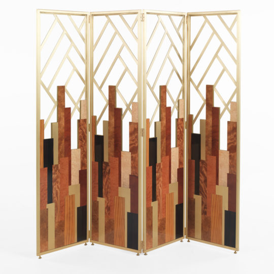 Designer Art Deco Inspired Brass Dressing Screen