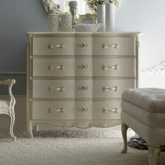 Designer Ivory Italian Chest of Drawers