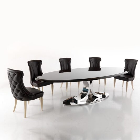 High End Designer Italian Oval Dining Set