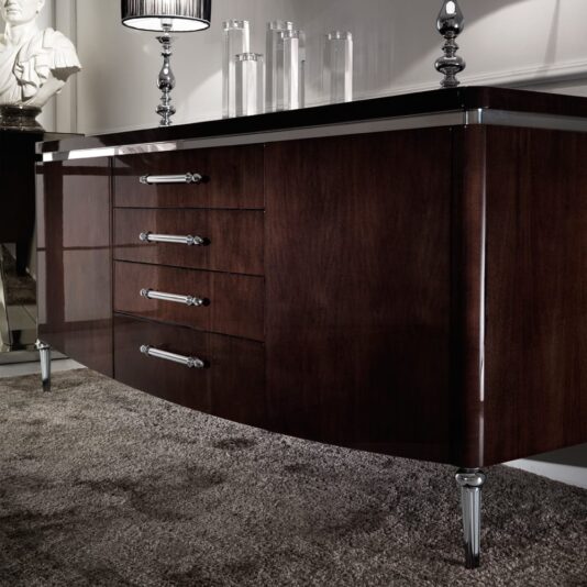 Designer High Gloss Walnut Veneer Buffet Designer High Gloss Walnut Veneer Buffet