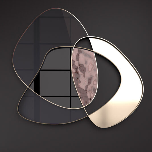 Exclusive Contemporary Italian Abstract Wall Mirror