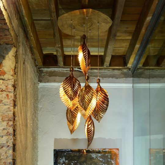 Exclusive Italian Palm Leaf Designer Ceiling Light