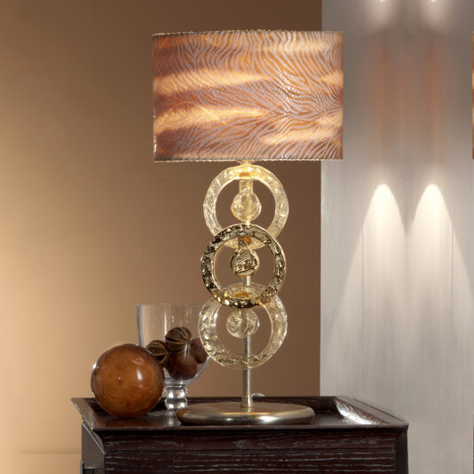 Luxury Hand-made Gold Glass Italian Table Lamp